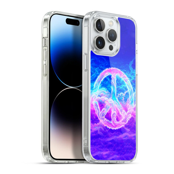 Wumples Cosmic Arts Clouded Peace Symbol Soft Gel Case for Apple iPhone 13 Pro Max & MagSafe