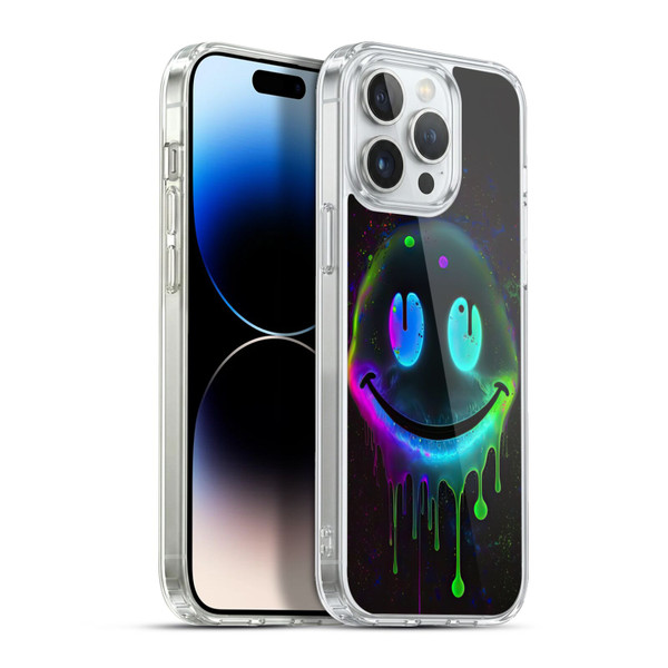 Wumples Cosmic Arts Drip Smiley Soft Gel Case for Apple iPhone 13 Pro Max & MagSafe