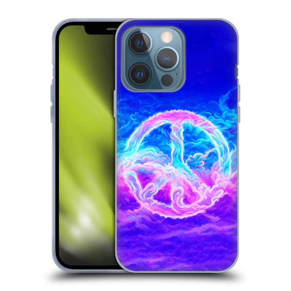 Wumples Cosmic Arts Clouded Peace Symbol Soft Gel Case for Apple iPhone 13 Pro