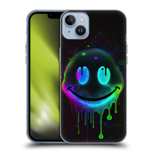 Wumples Cosmic Arts Drip Smiley Soft Gel Case for Apple iPhone 14 Plus