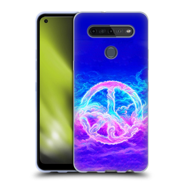 Wumples Cosmic Arts Clouded Peace Symbol Soft Gel Case for LG K51S