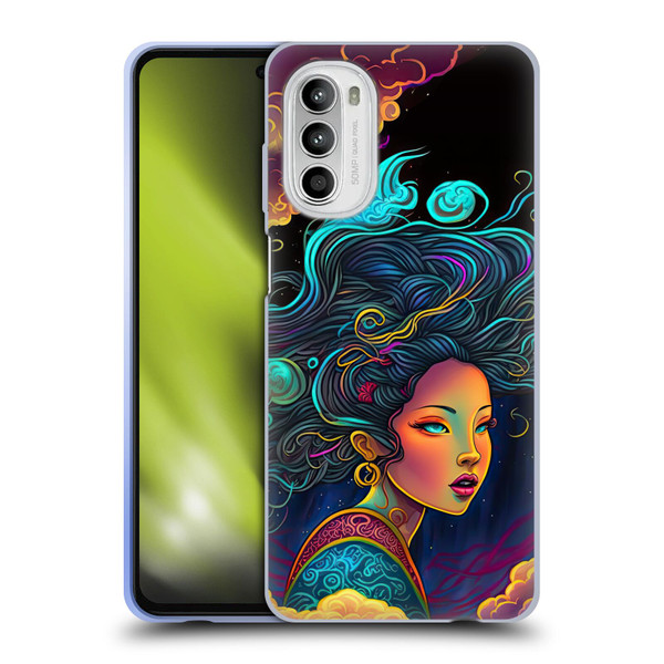 Wumples Cosmic Arts Cloud Goddess Soft Gel Case for Motorola Moto G52