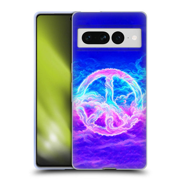 Wumples Cosmic Arts Clouded Peace Symbol Soft Gel Case for Google Pixel 7 Pro