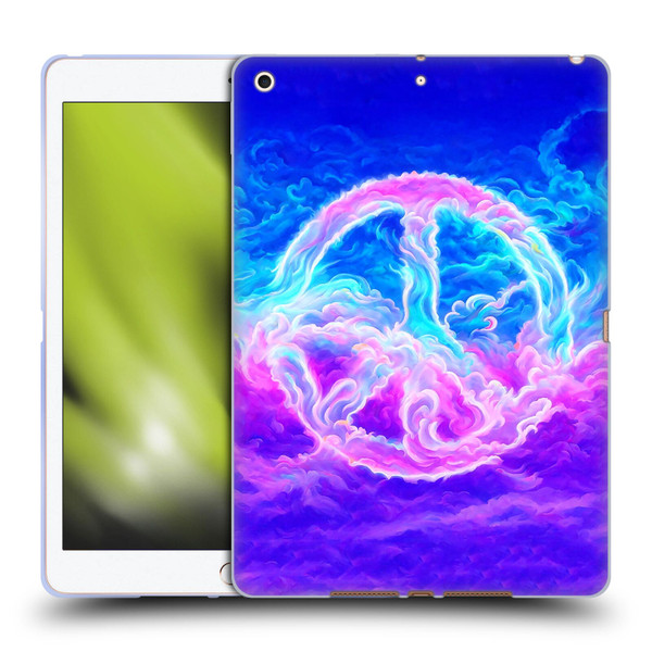 Wumples Cosmic Arts Clouded Peace Symbol Soft Gel Case for Apple iPad 10.2 2019/2020/2021