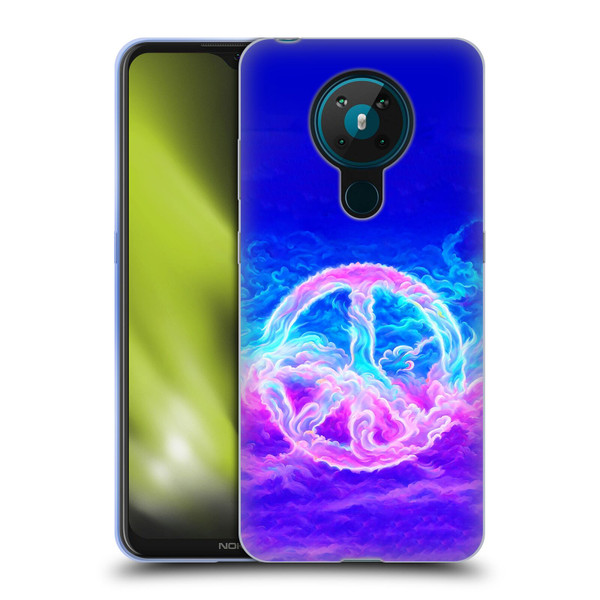 Wumples Cosmic Arts Clouded Peace Symbol Soft Gel Case for Nokia 5.3