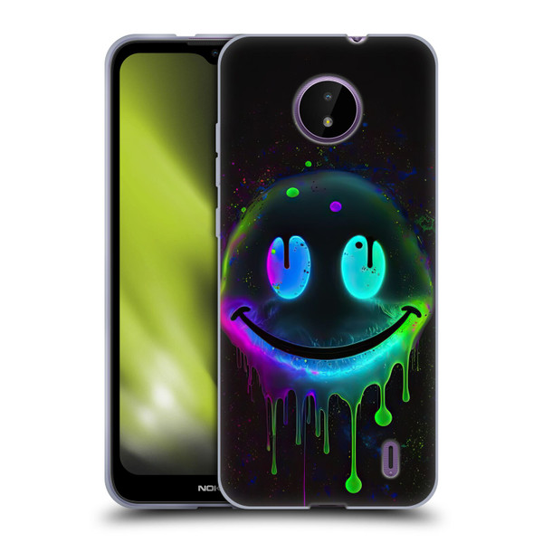 Wumples Cosmic Arts Drip Smiley Soft Gel Case for Nokia C10 / C20