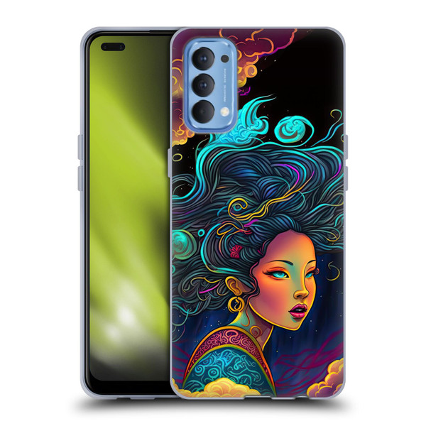 Wumples Cosmic Arts Cloud Goddess Soft Gel Case for OPPO Reno 4 5G