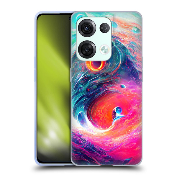 Wumples Cosmic Arts Blue And Pink Yin Yang Vortex Soft Gel Case for OPPO Reno8 Pro