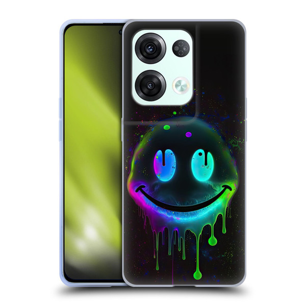 Wumples Cosmic Arts Drip Smiley Soft Gel Case for OPPO Reno8 Pro