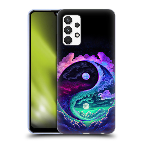 Wumples Cosmic Arts Clouded Yin Yang Soft Gel Case for Samsung Galaxy A32 (2021)