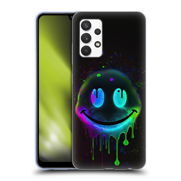 Wumples Cosmic Arts Drip Smiley Soft Gel Case for Samsung Galaxy A32 (2021)