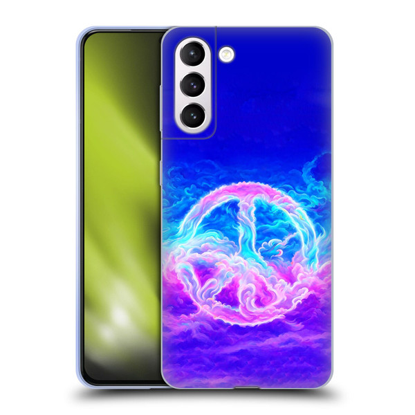 Wumples Cosmic Arts Clouded Peace Symbol Soft Gel Case for Samsung Galaxy S21+ 5G