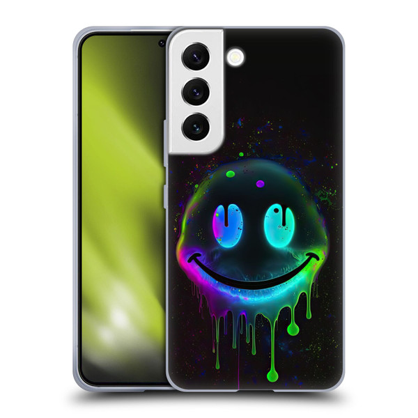 Wumples Cosmic Arts Drip Smiley Soft Gel Case for Samsung Galaxy S22 5G