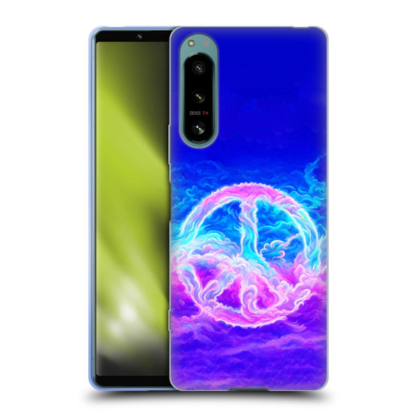 Wumples Cosmic Arts Clouded Peace Symbol Soft Gel Case for Sony Xperia 5 IV