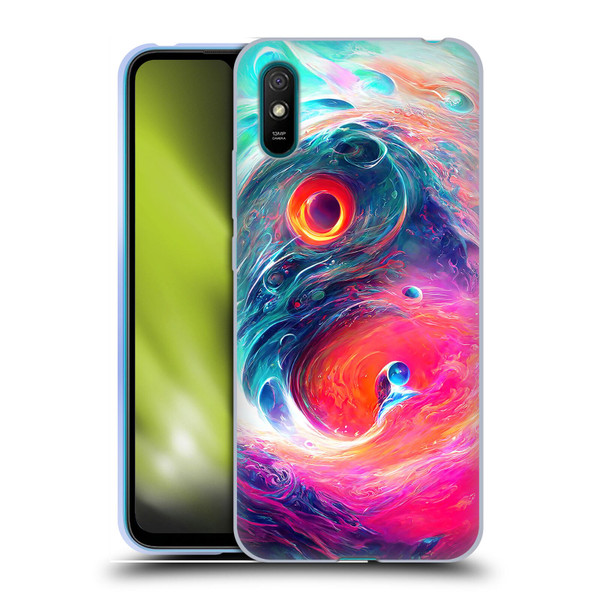 Wumples Cosmic Arts Blue And Pink Yin Yang Vortex Soft Gel Case for Xiaomi Redmi 9A / Redmi 9AT