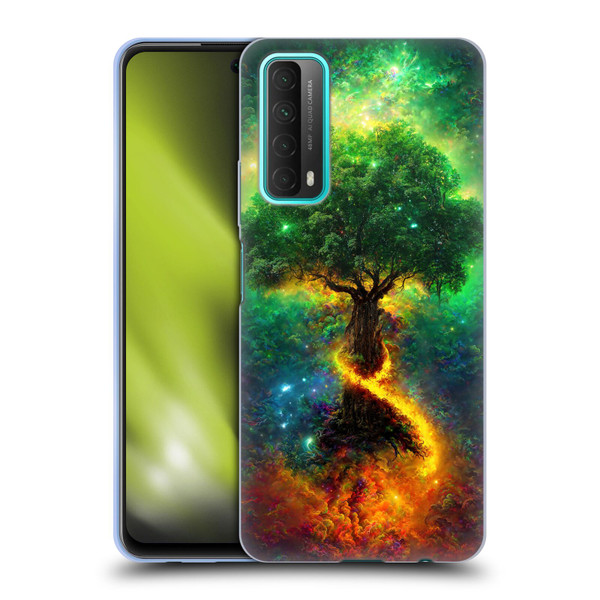 Wumples Cosmic Universe Yggdrasil, Norse Tree Of Life Soft Gel Case for Huawei P Smart (2021)