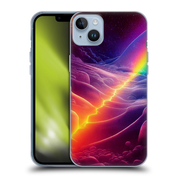 Wumples Cosmic Universe A Chasm On A Distant Moon Soft Gel Case for Apple iPhone 14 Plus