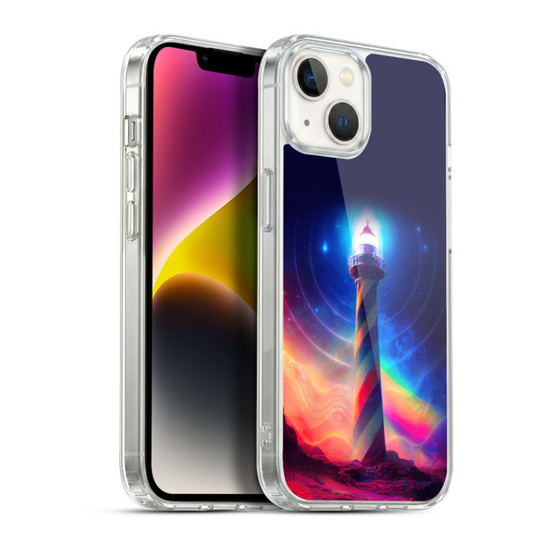 Wumples Cosmic Universe Lighthouse Soft Gel Case for Apple iPhone 14 Plus & MagSafe