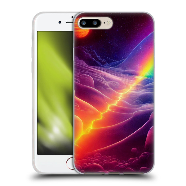 Wumples Cosmic Universe A Chasm On A Distant Moon Soft Gel Case for Apple iPhone 7 Plus / iPhone 8 Plus
