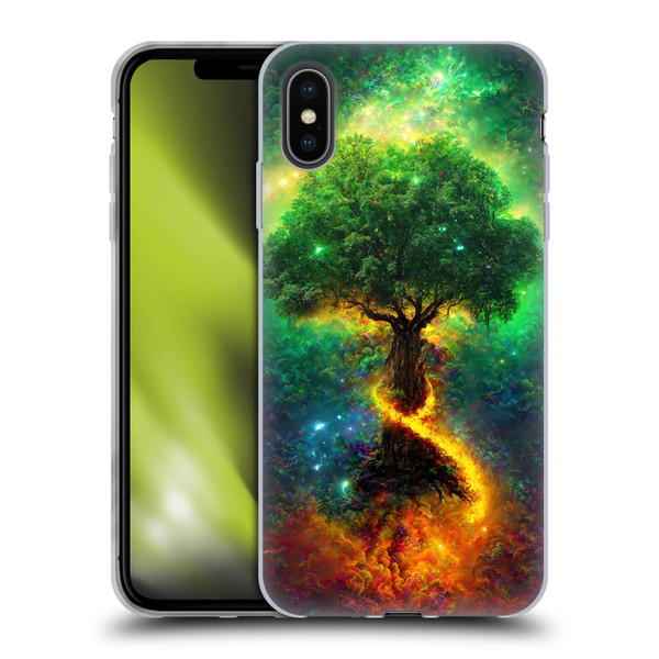 Wumples Cosmic Universe Yggdrasil, Norse Tree Of Life Soft Gel Case for Apple iPhone XS Max