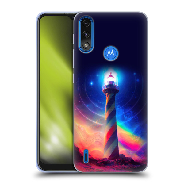 Wumples Cosmic Universe Lighthouse Soft Gel Case for Motorola Moto E7 Power / Moto E7i Power