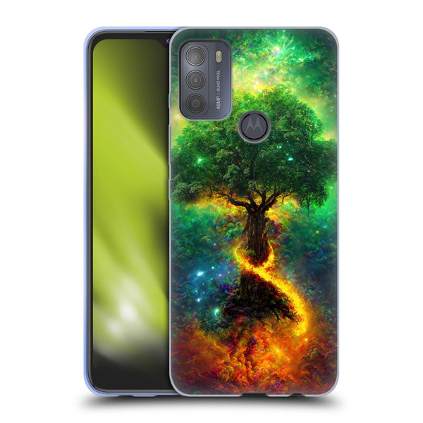 Wumples Cosmic Universe Yggdrasil, Norse Tree Of Life Soft Gel Case for Motorola Moto G50