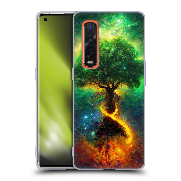 Wumples Cosmic Universe Yggdrasil, Norse Tree Of Life Soft Gel Case for OPPO Find X2 Pro 5G