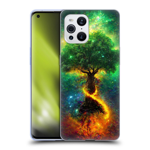 Wumples Cosmic Universe Yggdrasil, Norse Tree Of Life Soft Gel Case for OPPO Find X3 / Pro