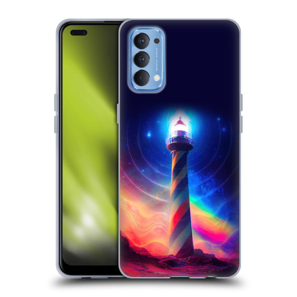 Wumples Cosmic Universe Lighthouse Soft Gel Case for OPPO Reno 4 5G