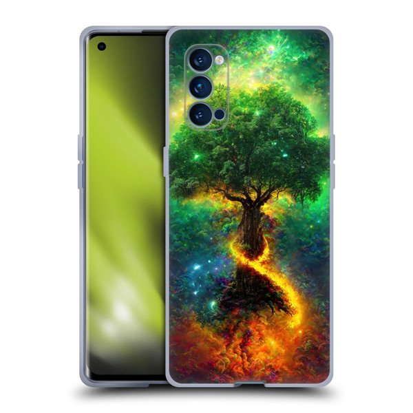 Wumples Cosmic Universe Yggdrasil, Norse Tree Of Life Soft Gel Case for OPPO Reno 4 Pro 5G