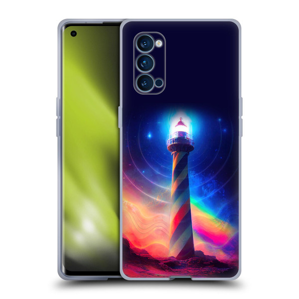 Wumples Cosmic Universe Lighthouse Soft Gel Case for OPPO Reno 4 Pro 5G