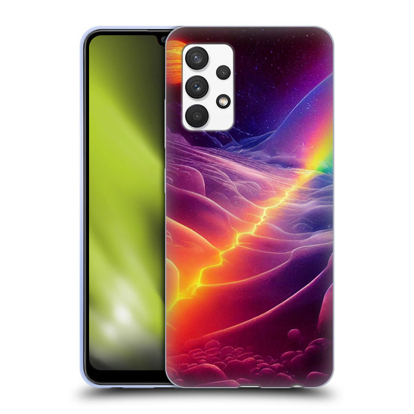Wumples Cosmic Universe A Chasm On A Distant Moon Soft Gel Case for Samsung Galaxy A32 (2021)