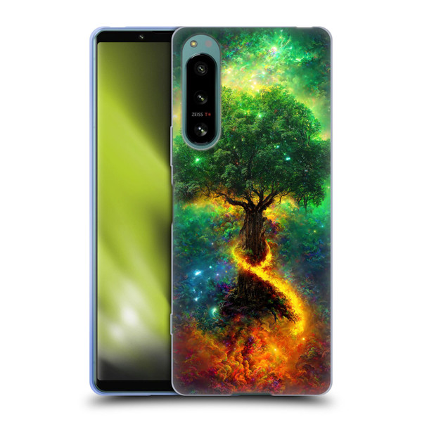 Wumples Cosmic Universe Yggdrasil, Norse Tree Of Life Soft Gel Case for Sony Xperia 5 IV