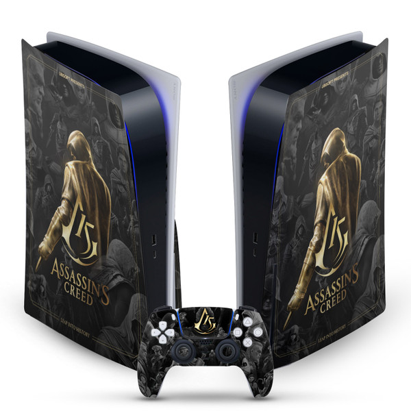 Assassin's Creed 15th Anniversary Graphics Key Art Vinyl Sticker Skin Decal Cover for Sony PS5 Disc Edition Bundle