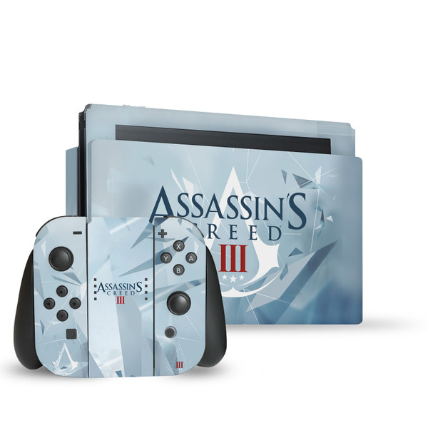 Assassin's Creed III Graphics Animus Vinyl Sticker Skin Decal Cover for Nintendo Switch Bundle