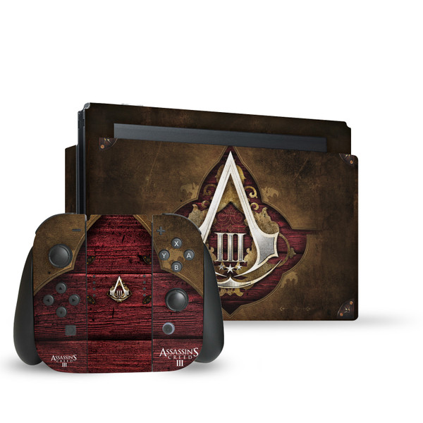 Assassin's Creed III Graphics Freedom Edition Vinyl Sticker Skin Decal Cover for Nintendo Switch Bundle
