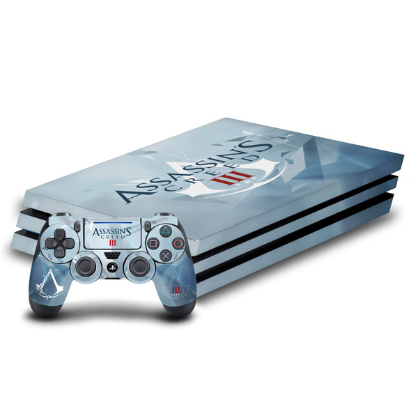 Assassin's Creed III Graphics Animus Vinyl Sticker Skin Decal Cover for Sony PS4 Pro Bundle