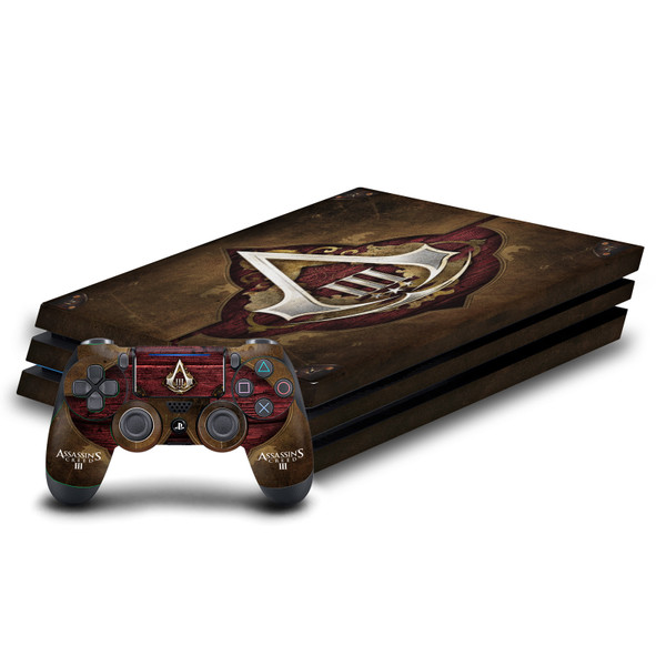 Assassin's Creed III Graphics Freedom Edition Vinyl Sticker Skin Decal Cover for Sony PS4 Pro Bundle