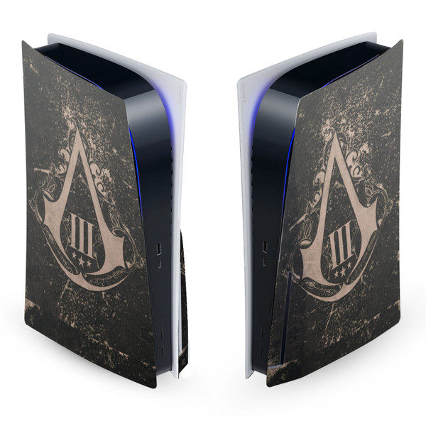 Assassin's Creed III Graphics Old Notebook Vinyl Sticker Skin Decal Cover for Sony PS5 Disc Edition Console