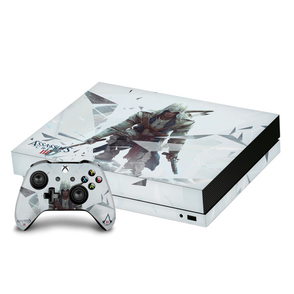 Assassin's Creed III Graphics Connor Vinyl Sticker Skin Decal Cover for Microsoft Xbox One X Bundle