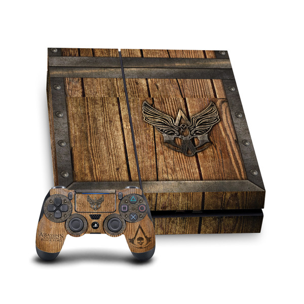 Assassin's Creed Black Flag Graphics Wood And Metal Chest Vinyl Sticker Skin Decal Cover for Sony PS4 Console & Controller