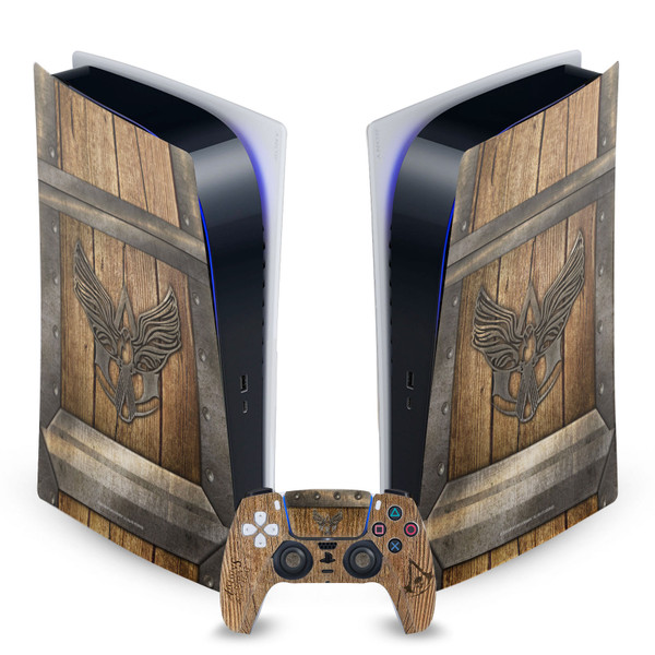 Assassin's Creed Black Flag Graphics Wood And Metal Chest Vinyl Sticker Skin Decal Cover for Sony PS5 Digital Edition Bundle