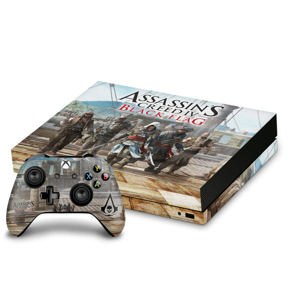 Assassin's Creed Black Flag Graphics Group Key Art Vinyl Sticker Skin Decal Cover for Microsoft Xbox One X Bundle