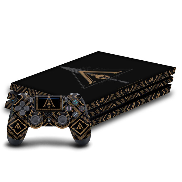 Assassin's Creed Odyssey Artwork Crest & Broken Spear Vinyl Sticker Skin Decal Cover for Sony PS4 Pro Bundle