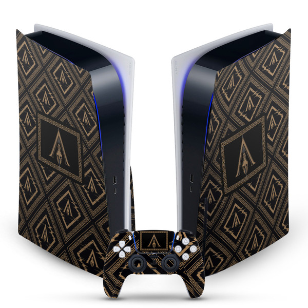 Assassin's Creed Odyssey Artwork Crest & Broken Spear Vinyl Sticker Skin Decal Cover for Sony PS5 Disc Edition Bundle