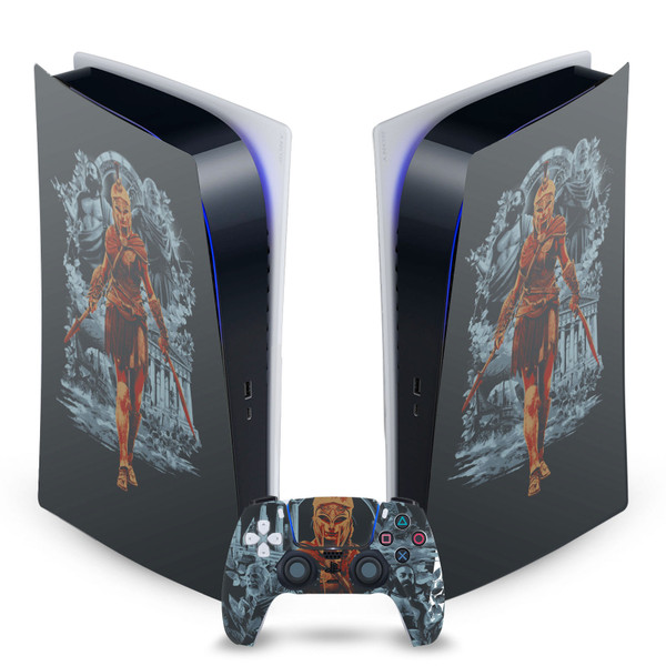 Assassin's Creed Odyssey Artwork Kassandra Vine Vinyl Sticker Skin Decal Cover for Sony PS5 Digital Edition Bundle