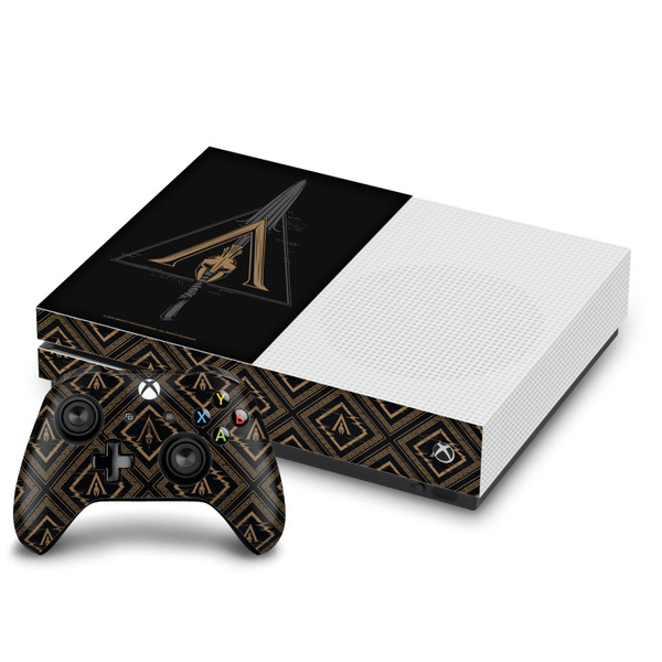 Assassin's Creed Odyssey Artwork Crest & Broken Spear Vinyl Sticker Skin Decal Cover for Microsoft One S Console & Controller