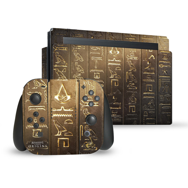 Assassin's Creed Origins Graphics Logo 3D Heiroglyphics Vinyl Sticker Skin Decal Cover for Nintendo Switch Bundle