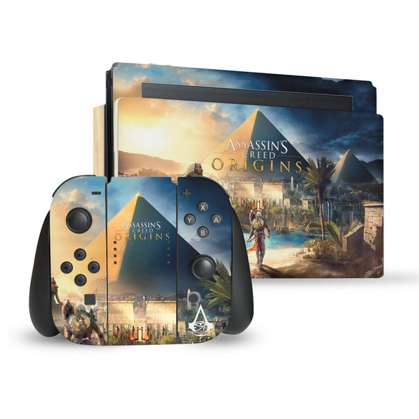 Assassin's Creed Origins Graphics Key Art Bayek Vinyl Sticker Skin Decal Cover for Nintendo Switch Bundle