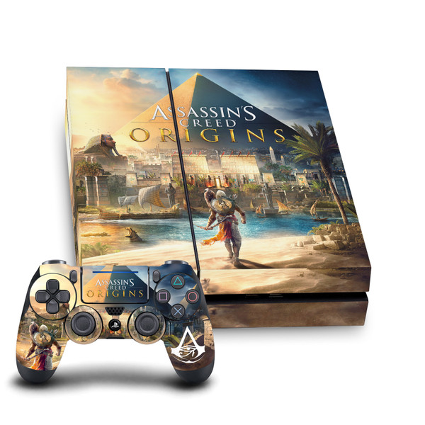 Assassin's Creed Origins Graphics Key Art Bayek Vinyl Sticker Skin Decal Cover for Sony PS4 Console & Controller